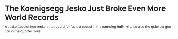 _科尼赛克jesko最高时速_科尼塞克百公里加速1.9秒